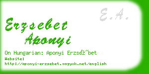 erzsebet aponyi business card